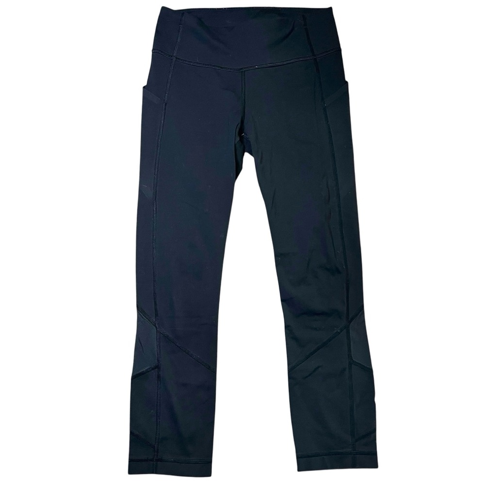 Lululemon Black Base Pace High-Rise Cropped Leggings 22" Size 4